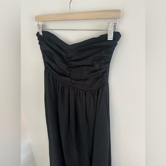 DIISH black linen Bonnie sweetheart maxi dress size 4 - Picture 4 of 11